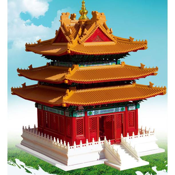 彩纸粘贴画建筑
